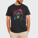 Monkey Headphones Portrait, Tricou Barbati (Unisex)
