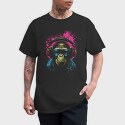 Monkey Headphones Portrait, Tricou Barbati (Unisex)