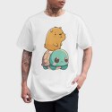 Kawaii Capybara and Turtle, Tricou Barbati (Unisex)