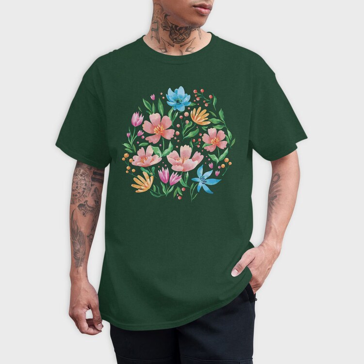 Wild Flowers, Tricou Barbati (Unisex)