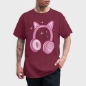 Kawaii Pink Headphones, Tricou Barbati (Unisex)