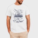 Monochrome Fisherman, Tricou Barbati (Unisex)