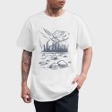 Monochrome Fisherman, Tricou Barbati (Unisex)