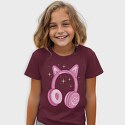 Kawaii Pink Headphones, Tricou Copii