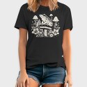 Monochrome Frog on Mushroom, Tricou Barbati (Unisex)