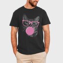 Sunglasses Cat Bubblegum Monochrome, Tricou Barbati (Unisex)