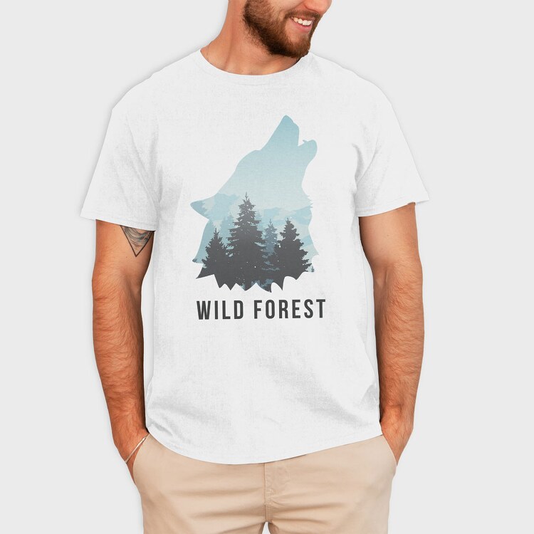 Wild Forest Wolf, Tricou Barbati (Unisex)