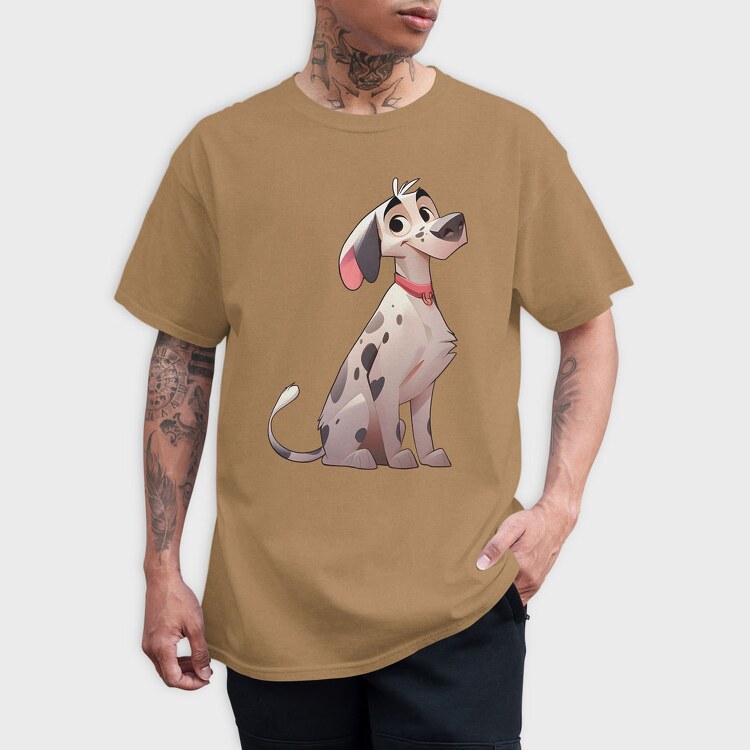 Dalmata Dog Cartoon, Tricou Barbati (Unisex)