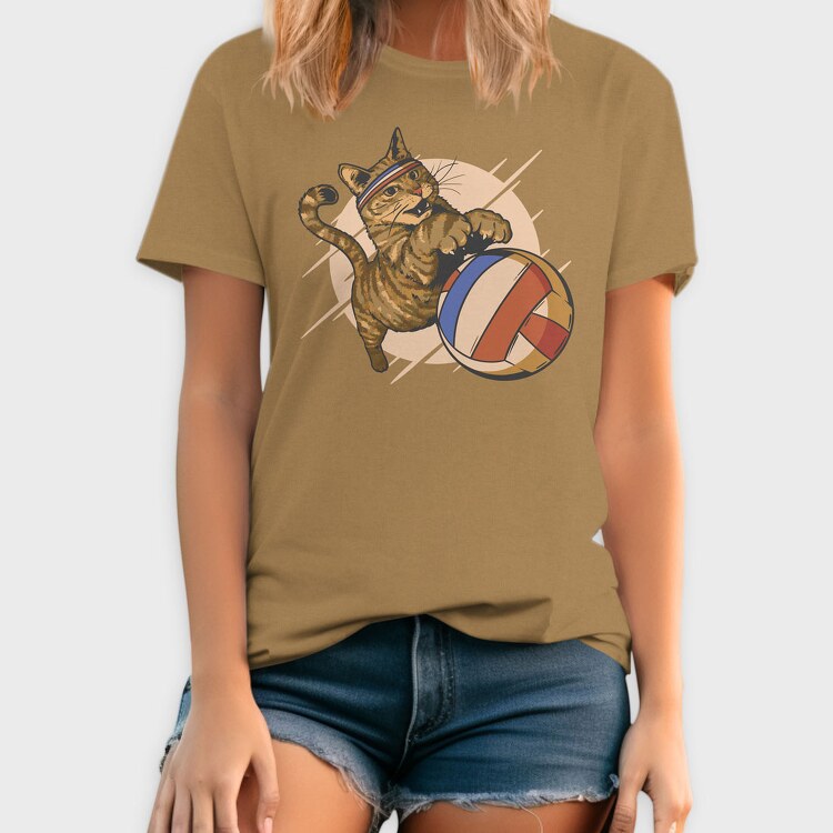 Cat Playing Volleyball, Tricou Barbati (Unisex)