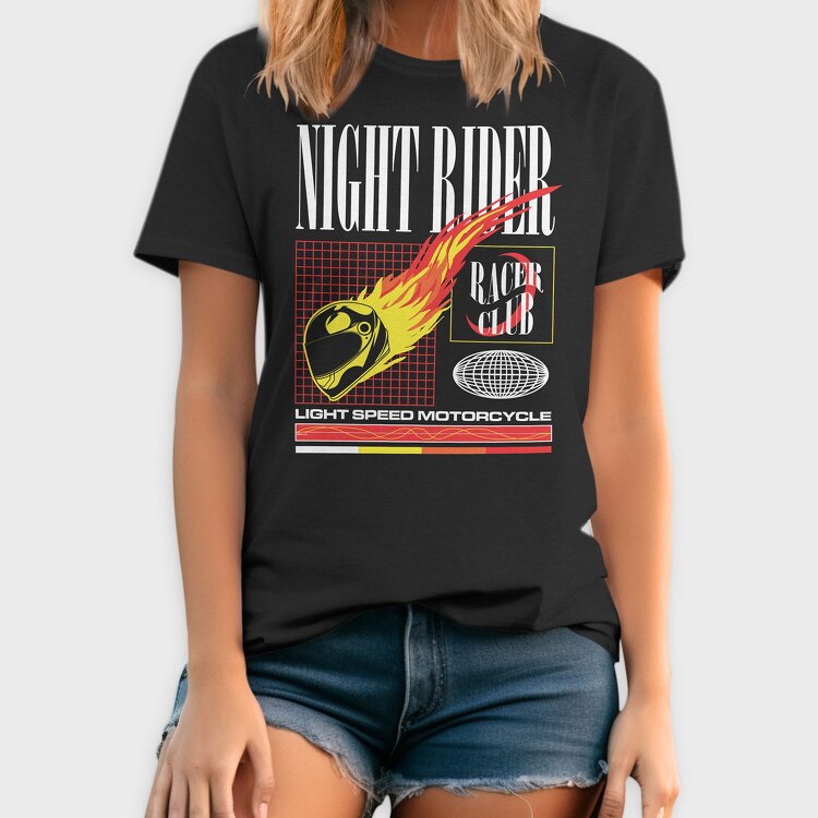 Night Rider 1, Tricou Barbati (Unisex)