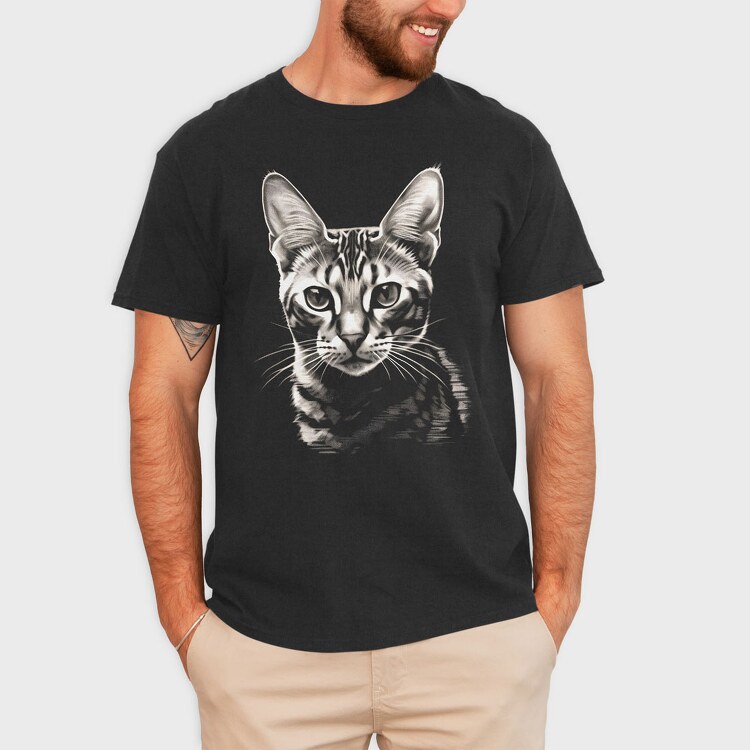 Cat Portrait, Tricou Barbati (Unisex)