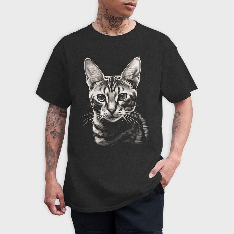Cat Portrait, Tricou Barbati (Unisex)