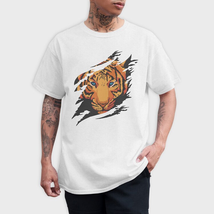 Tiger Ripped, Tricou Barbati (Unisex)