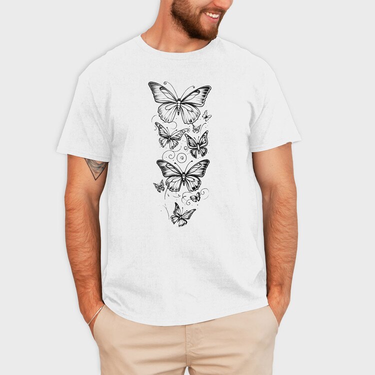 Butterflies Flying, Tricou Barbati (Unisex)