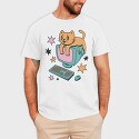 Computer Cat, Tricou Barbati (Unisex)