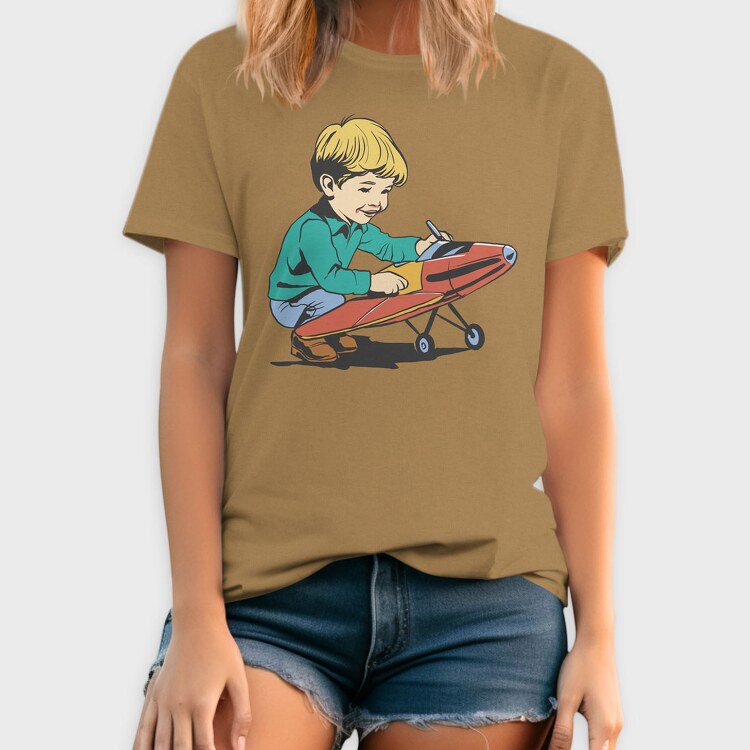 Kid Plane Vintage, Tricou Barbati (Unisex)