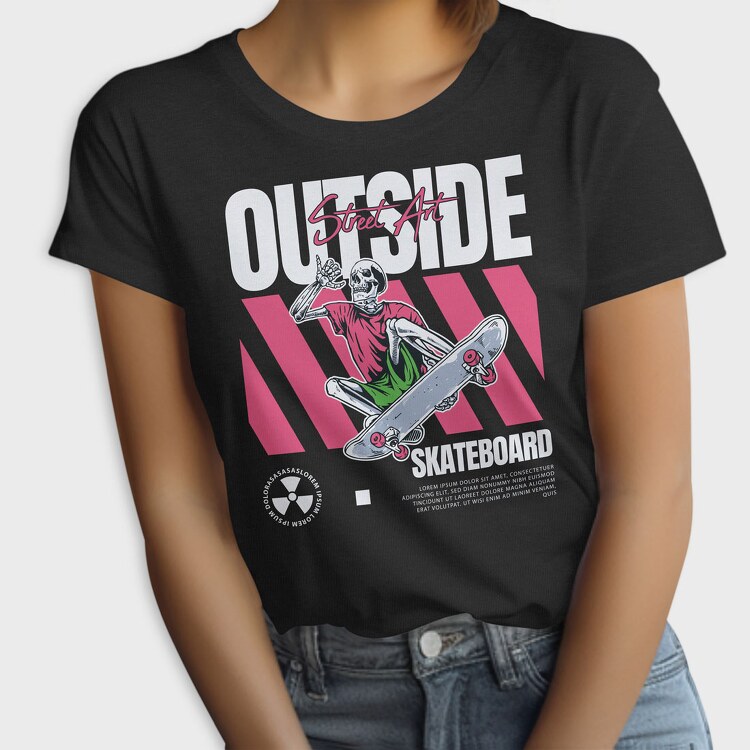 Outside Skateboard 1, Tricou Femei