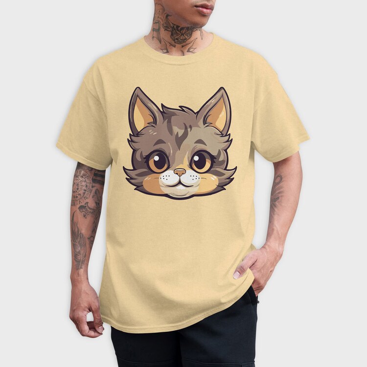 Funny Cat Cartoon, Tricou Barbati (Unisex)