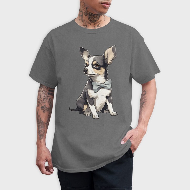 Chihuahua Bow, Tricou Barbati (Unisex)