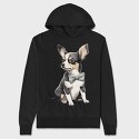 Chihuahua Bow, Hanorac Oversize Barbati (Unisex)