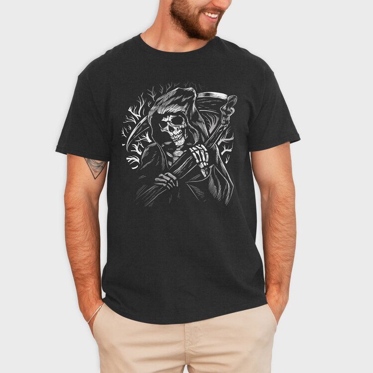 Grim Reaper Scythe, Tricou Barbati (Unisex)