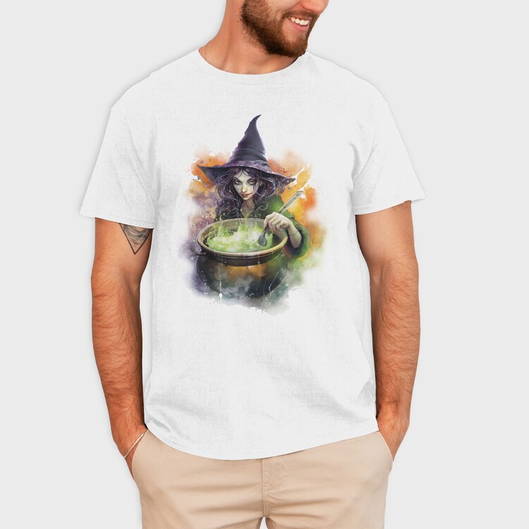 Witch Watercolor, Tricou Barbati (Unisex)