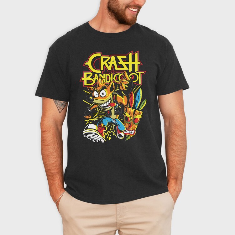 Crash Bandicoot, Tricou Barbati (Unisex)