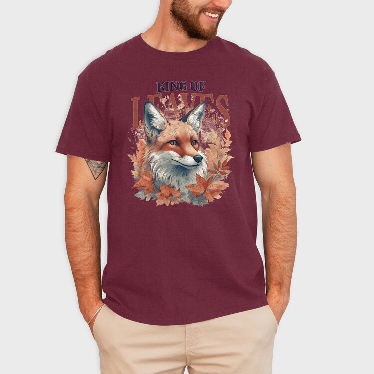 King of Leaves Fox, Tricou Barbati (Unisex)
