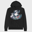 Panda Unicorn Dab, Hanorac Oversize Barbati (Unisex)