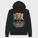 Kittens Strenght Big Cats, Hanorac Oversize Barbati (Unisex)