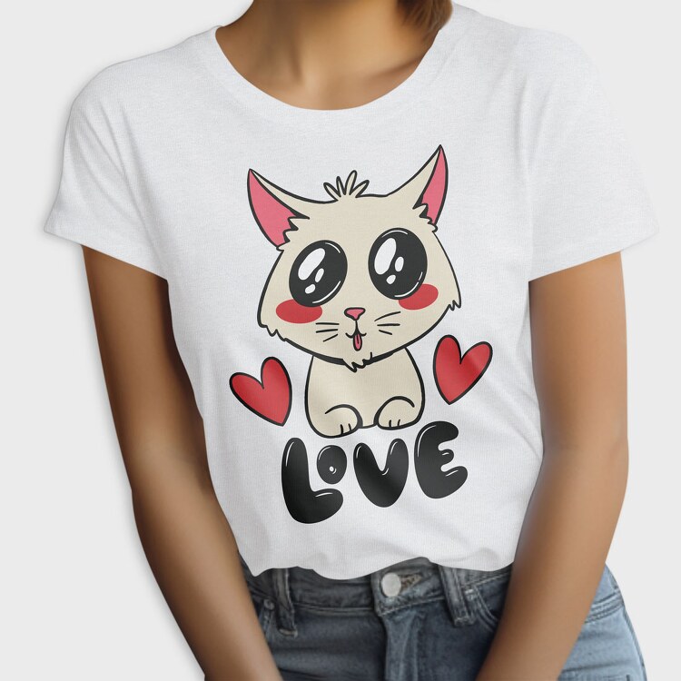 Love Cute Cat, Tricou Femei