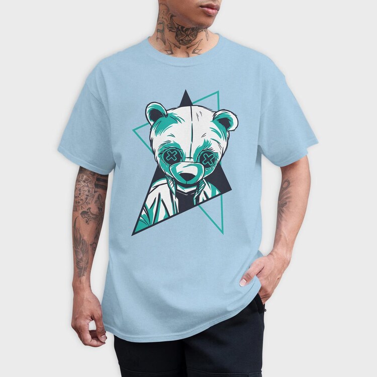 Neon Panda, Tricou Barbati (Unisex)