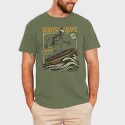 Surfing Grave Skeleton, Tricou Barbati (Unisex)