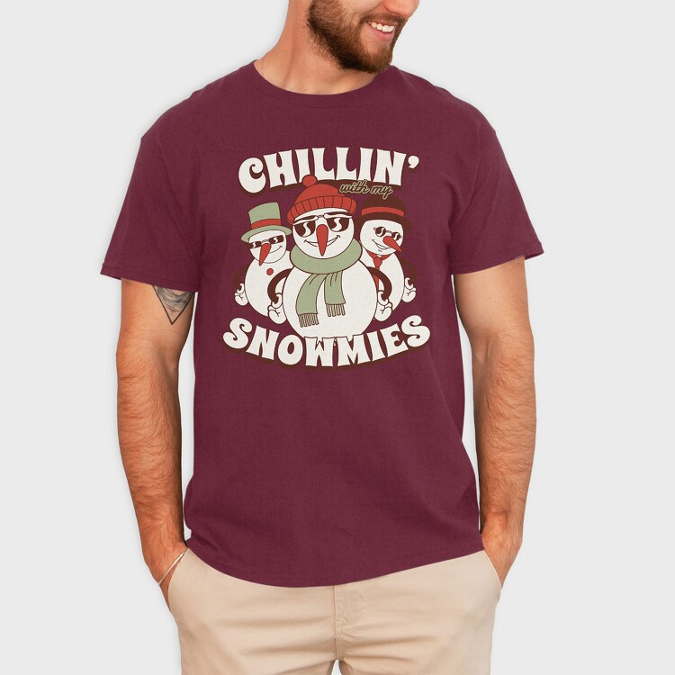 Chillin Snowmies, Tricou Barbati (Unisex)