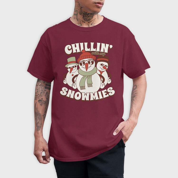 Chillin Snowmies, Tricou Barbati (Unisex)