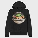 Baby Yoda 7, Hanorac Oversize Barbati (Unisex)