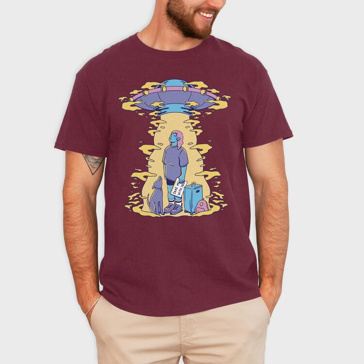 Take Me With You Ufo, Tricou Barbati (Unisex)