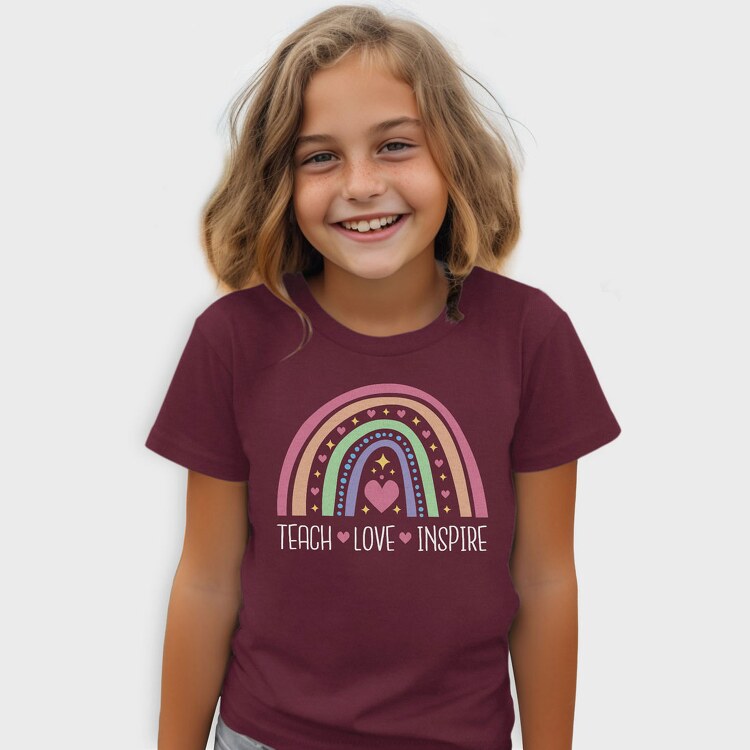 Teach Love Inspire Rainbow, Tricou Copii