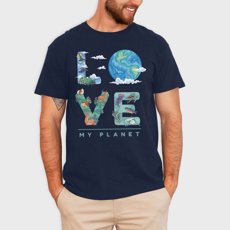Love My Planet, Tricou Barbati (Unisex)