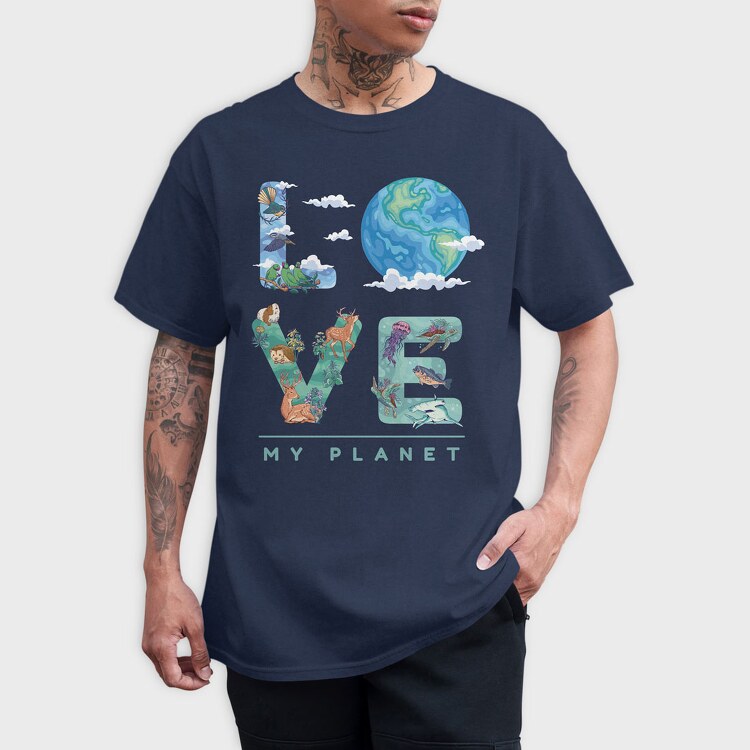 Love My Planet, Tricou Barbati (Unisex)
