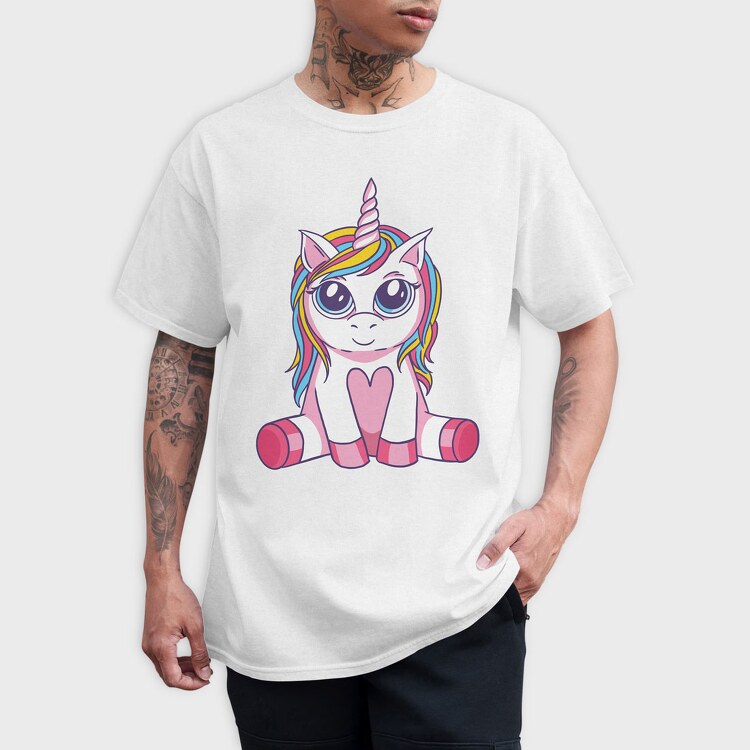 Big Eyes Unicorn, Tricou Barbati (Unisex)
