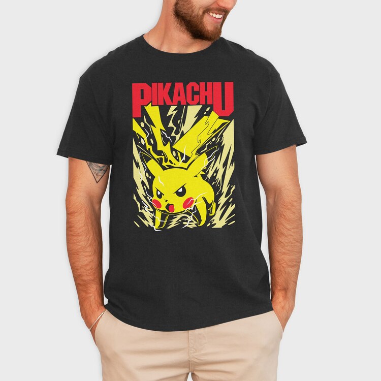 Pikachu, Tricou Barbati (Unisex)