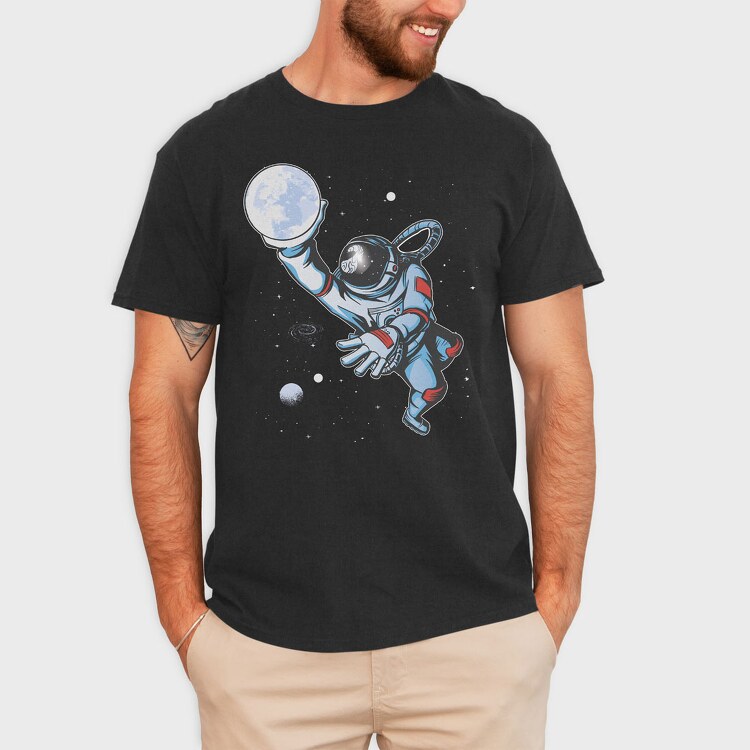 Astronaut Moon Basket, Tricou Barbati (Unisex)