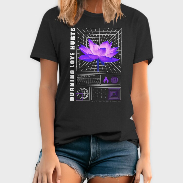 Trap Burning Flower, Tricou Barbati (Unisex)