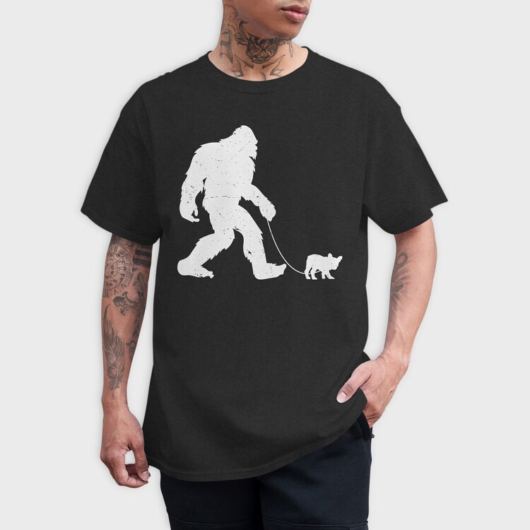 Bigfoot French Bulldog, Tricou Barbati (Unisex)
