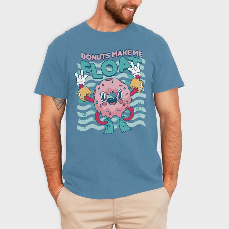 Donuts Make Me Float, Tricou Barbati (Unisex)