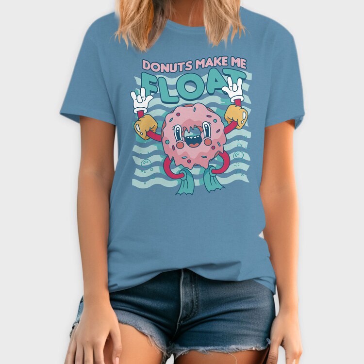 Donuts Make Me Float, Tricou Barbati (Unisex)