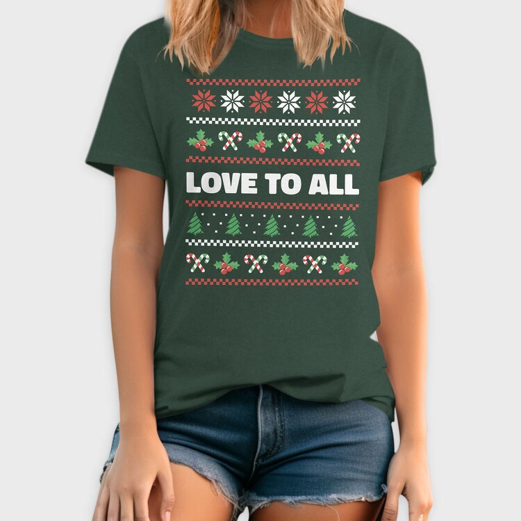Love to All Ugly Sweater, Tricou Barbati (Unisex)