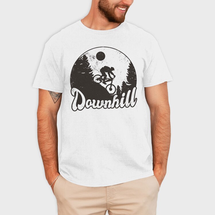 Downhill Monochrome, Tricou Barbati (Unisex)
