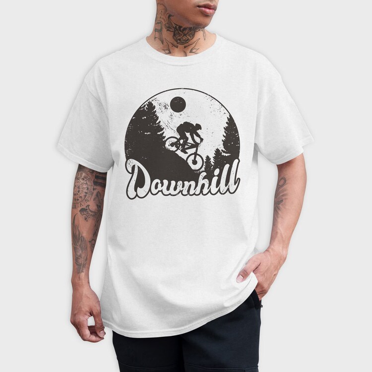 Downhill Monochrome, Tricou Barbati (Unisex)
